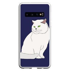 Чехол для Samsung Galaxy S10 с принтом Белый британский котик в Новосибирске, Силикон | Область печати: задняя сторона чехла, без боковых панелей | Тематика изображения на принте: cat | cute | kitten | meow | британец | британский | взгляд | друзья | животные | зверек | зверюшки | каваи | киска | котенок | котик | коты | котята | кошак | кошечки | кошки | лапы | милые | мордочка | мяу | няшные