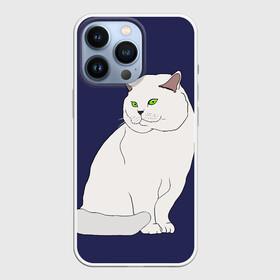 Чехол для iPhone 13 Pro с принтом Белый британский котик в Новосибирске,  |  | cat | cute | kitten | meow | британец | британский | взгляд | друзья | животные | зверек | зверюшки | каваи | киска | котенок | котик | коты | котята | кошак | кошечки | кошки | лапы | милые | мордочка | мяу | няшные