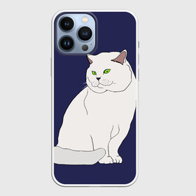 Чехол для iPhone 13 Pro Max с принтом Белый британский котик в Новосибирске,  |  | cat | cute | kitten | meow | британец | британский | взгляд | друзья | животные | зверек | зверюшки | каваи | киска | котенок | котик | коты | котята | кошак | кошечки | кошки | лапы | милые | мордочка | мяу | няшные