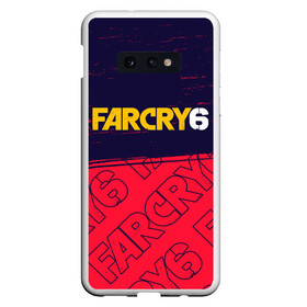 Чехол для Samsung S10E с принтом FAR CRY 6 ФАР КРАЙ 6 в Новосибирске, Силикон | Область печати: задняя сторона чехла, без боковых панелей | cry | dawn | far | far cry 6 | farcry | farcry 6 | farcry6 | game | games | logo | new | primal | six | антон | дэни | игра | игры | кастильо | край | лого | логотип | рохас | символ | символы | фар | фар край 6 | фаркрай | фаркрай 6 | фаркрай6