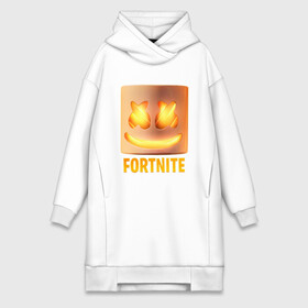 Платье-худи хлопок с принтом Fortnite Marshmello в Новосибирске,  |  | fortnite | marshmello | маршмелло | маршмеллоу | фортнайт