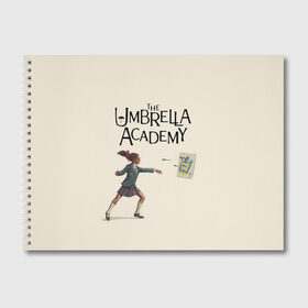 Альбом для рисования с принтом The umbrella academy в Новосибирске, 100% бумага
 | матовая бумага, плотность 200 мг. | dark horse comics | netflix | the umbrella academy | umbrella | академия амбрелла | белая скрипка | бен харгривз | комикс | комильфо | космобой | кракен | реджинальд харгривз | сеанс | слух