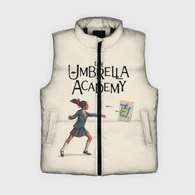 Женский жилет утепленный 3D с принтом The umbrella academy в Новосибирске,  |  | dark horse comics | netflix | the umbrella academy | umbrella | академия амбрелла | белая скрипка | бен харгривз | комикс | комильфо | космобой | кракен | реджинальд харгривз | сеанс | слух