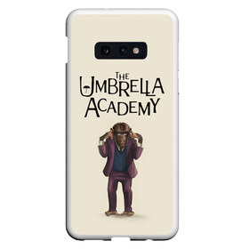 Чехол для Samsung S10E с принтом The umbrella academy в Новосибирске, Силикон | Область печати: задняя сторона чехла, без боковых панелей | dark horse comics | netflix | the umbrella academy | umbrella | академия амбрелла | белая скрипка | бен харгривз | комикс | комильфо | космобой | кракен | реджинальд харгривз | сеанс | слух