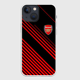 Чехол для iPhone 13 mini с принтом ARSENAL. в Новосибирске,  |  | arsenal | fc | football | football club | sport | арсенал | британский футбольный клуб | спорт | уефа | униформа | фирменные цвета | фк | футбол | футбольный клуб