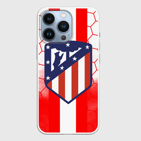 Чехол для iPhone 13 Pro с принтом ATLETICO MADRID. в Новосибирске,  |  | atletico madrid | fc | football | football club | sport | атлетико мадрид | испанский футбольный клуб | мадрид | спорт | уефа | униформа | фирменные цвета | фк | футбол | футбольный клуб