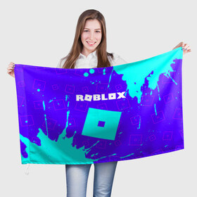 Флаг 3D с принтом ROBLOX / РОБЛОКС в Новосибирске, 100% полиэстер | плотность ткани — 95 г/м2, размер — 67 х 109 см. Принт наносится с одной стороны | blocks | blox | game | games | logo | minecraft | mobile | online | roblocks | roblox | robux | studio | блоки | игра | игры | квадрат | квадратик | кщидщч | лого | логотип | майнкрафт | онлайн | роблокс | робукс | символ | символы | студия