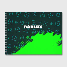 Альбом для рисования с принтом ROBLOX РОБЛОКС в Новосибирске, 100% бумага
 | матовая бумага, плотность 200 мг. | blocks | blox | game | games | logo | minecraft | mobile | online | roblocks | roblox | robux | studio | блоки | игра | игры | квадрат | квадратик | кщидщч | лого | логотип | майнкрафт | онлайн | роблокс | робукс | символ | символы | студия