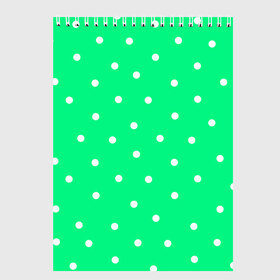 Скетчбук с принтом Горошек на зеленом в Новосибирске, 100% бумага
 | 48 листов, плотность листов — 100 г/м2, плотность картонной обложки — 250 г/м2. Листы скреплены сверху удобной пружинной спиралью | Тематика изображения на принте: baby | casual | girl | green | pattern | геометрия | горох | горошек | девушкам | детские | зелень | круги | круглый | кружочки | летние | лето | листья | многоточие | мятный | нежные | орнамент | пастельные | паттерн