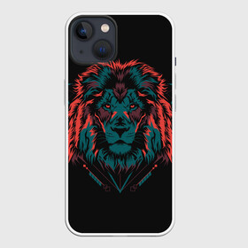 Чехол для iPhone 13 с принтом Лев на закате в Новосибирске,  |  | buddha | leo | music | будда | грива | животные | закат | зверей | кошка | лев | лето | львенок | музыка | музыкальный | неоновая | очки | пляж | прайд | разноцветная | синяя | солнце | тату | татуировки | тигр