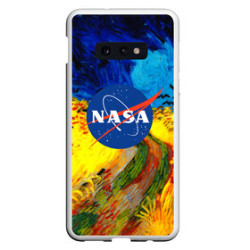 Чехол для Samsung S10E с принтом NASA ВАНГОГ NASA в Новосибирске, Силикон | Область печати: задняя сторона чехла, без боковых панелей | Тематика изображения на принте: galaxy | nasa | nebula | space | star | абстракция | вангог | вселенная | галактика | звезда | звезды | космический | наса | планеты