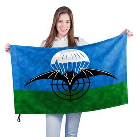 Флаг 3D с принтом СПЕЦНАЗ в Новосибирске, 100% полиэстер | плотность ткани — 95 г/м2, размер — 67 х 109 см. Принт наносится с одной стороны | 90 лет | 90 лет вдв | вдв | вдв никто кроме нас | военные | военный | воздушно десантные войска | гру | десант | десантник | никто кроме нас | спецназ