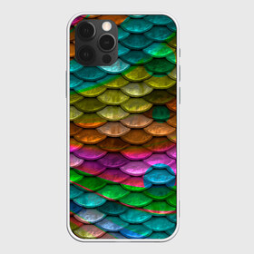 Чехол для iPhone 12 Pro Max с принтом Цветная чешуя в Новосибирске, Силикон |  | Тематика изображения на принте: змея | цвета | цветные | чешуя | яркие цвета