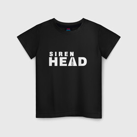 Детская футболка хлопок с принтом Siren Head в Новосибирске, 100% хлопок | круглый вырез горловины, полуприлегающий силуэт, длина до линии бедер | game | scp | siren head | игра | лес | монстр | персонаж | сирена | сиреноголовый | хоррор | чудовище