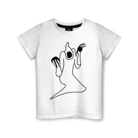 Детская футболка хлопок с принтом Haunted Family White / Kizaru в Новосибирске, 100% хлопок | круглый вырез горловины, полуприлегающий силуэт, длина до линии бедер | haunted family
haunted 
kizaru
rap
hip hop
кизару