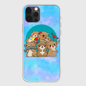 Чехол для iPhone 12 Pro Max с принтом милые выдры в Новосибирске, Силикон |  | арт | выдра | животные | картинка | милая | милые | милый | море | морская | подводные | рисунок | рыба | хомяк | хомячок