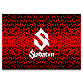 Поздравительная открытка с принтом Sabaton. в Новосибирске, 100% бумага | плотность бумаги 280 г/м2, матовая, на обратной стороне линовка и место для марки
 | battle metal | sabaton | военная тематика | военные песни | война | история войны | классика | музыка | патриотизм | рок | рок группа | сабатон | солдаты | шведская хэви пауэр метал группа