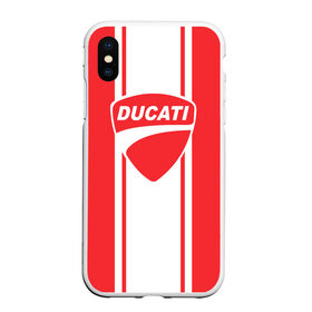 Чехол для iPhone XS Max матовый с принтом DUCATI в Новосибирске, Силикон | Область печати: задняя сторона чехла, без боковых панелей | Тематика изображения на принте: ducati | moto | дукати | мото | мотоспорт