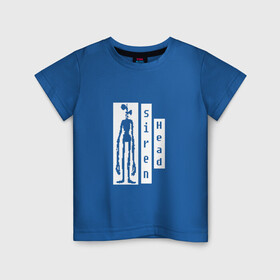 Детская футболка хлопок с принтом Siren Head в Новосибирске, 100% хлопок | круглый вырез горловины, полуприлегающий силуэт, длина до линии бедер | game | scp | siren head | sirenhead | игра | лес | монстр | персонаж | сирена | сиреноголовый | хоррор | чудовище