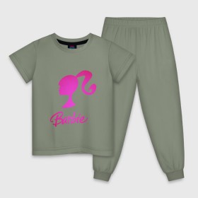 Детская пижама хлопок с принтом Барби в Новосибирске, 100% хлопок |  брюки и футболка прямого кроя, без карманов, на брюках мягкая резинка на поясе и по низу штанин
 | девушка барби | искусство | кукла | логотип | розовый