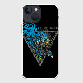 Чехол для iPhone 13 mini с принтом Killswitch Engage в Новосибирске,  |  | animal | atonement | killswitch engage | lion | logo | metal | rock | лев | лого | металл | рок животное