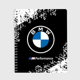 Тетрадь с принтом BMW БМВ в Новосибирске, 100% бумага | 48 листов, плотность листов — 60 г/м2, плотность картонной обложки — 250 г/м2. Листы скреплены сбоку удобной пружинной спиралью. Уголки страниц и обложки скругленные. Цвет линий — светло-серый
 | Тематика изображения на принте: 2020 | auto | b m w | bmv | bmw | car | logo | moto | performance | power | series | sport | авто | б м в | бмв | игра | игры | иьц | лого | логотип | марка | машина | мото | мотоцикл | павер | перфоманс | серии | серия | символ | спорт