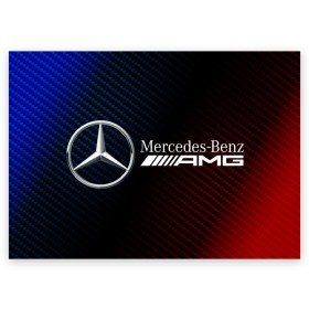 Поздравительная открытка с принтом MERCEDES / МЕРСЕДЕС в Новосибирске, 100% бумага | плотность бумаги 280 г/м2, матовая, на обратной стороне линовка и место для марки
 | amg | auto | bens | benz | logo | merc | mercedes | mercedes benz | mersedes | moto | new | star | vthctltc | авто | амг | бенц | звезда | класс | лого | логотип | мерин | мерс | мерседес | мерседес бенц | мото | новый | символ | символы | ьуксуву