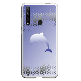 Чехол для Samsung S10E с принтом Минималистичный дельфин в Новосибирске, Силикон | Область печати: задняя сторона чехла, без боковых панелей | Тематика изображения на принте: dolphin | minimalism | sea | дельфин | минимализм | море