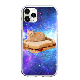 Чехол для iPhone 11 Pro матовый с принтом Кот в космосе в Новосибирске, Силикон |  | cat | cats | space | бутерброд | грозовой кошак | джем | киса | киска | космос | кошак | кошка