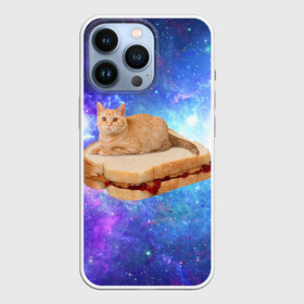 Чехол для iPhone 13 Pro с принтом Кот в космосе в Новосибирске,  |  | cat | cats | space | бутерброд | грозовой кошак | джем | киса | киска | космос | кошак | кошка