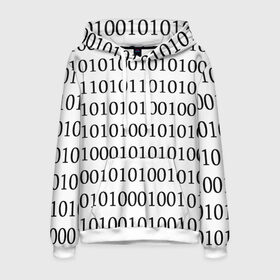 Мужская толстовка 3D с принтом 101 в Новосибирске, 100% полиэстер | двухслойный капюшон со шнурком для регулировки, мягкие манжеты на рукавах и по низу толстовки, спереди карман-кенгуру с мягким внутренним слоем. | Тематика изображения на принте: 101 | binary code | machine language | programming | двоичный код | программирования
