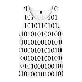 Мужская майка 3D с принтом 101 в Новосибирске, 100% полиэстер | круглая горловина, приталенный силуэт, длина до линии бедра. Пройма и горловина окантованы тонкой бейкой | 101 | binary code | machine language | programming | двоичный код | программирования