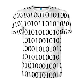 Мужская футболка 3D спортивная с принтом 101 в Новосибирске, 100% полиэстер с улучшенными характеристиками | приталенный силуэт, круглая горловина, широкие плечи, сужается к линии бедра | Тематика изображения на принте: 101 | binary code | machine language | programming | двоичный код | программирования