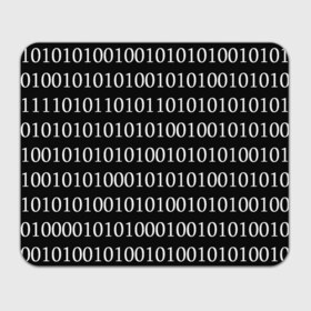 Коврик для мышки прямоугольный с принтом Black 101 в Новосибирске, натуральный каучук | размер 230 х 185 мм; запечатка лицевой стороны | 101 | binary code | black | programming | двоичный код | программировать