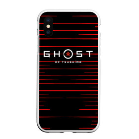 Чехол для iPhone XS Max матовый с принтом Ghost of Tsushim в Новосибирске, Силикон | Область печати: задняя сторона чехла, без боковых панелей | Тематика изображения на принте: ghost of tsushim | бой | монголы | открытый мир | экшен