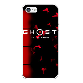 Чехол для iPhone 5/5S матовый с принтом Ghost of Tsushim в Новосибирске, Силикон | Область печати: задняя сторона чехла, без боковых панелей | Тематика изображения на принте: ghost of tsushim | бой | монголы | открытый мир | экшен