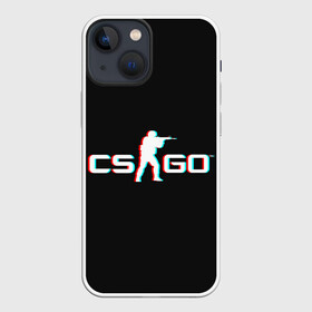 Чехол для iPhone 13 mini с принтом CSGO GLITCH LOGO в Новосибирске,  |  | 1.6 | counter strike | csgo | glitch | logo shuter | trand | контр страйк | стрелялки