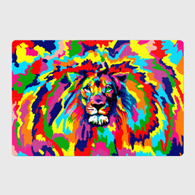 Магнитный плакат 3Х2 с принтом Лев Artistic Art в Новосибирске, Полимерный материал с магнитным слоем | 6 деталей размером 9*9 см | king | lion | neon | африка | голова | граффити | грива | дикий | животные | зверь | зодиак | картина | король | краски | красочный | лев | львенок | львиное | львица | неон | неоновые | радуга | радужный | рисунок