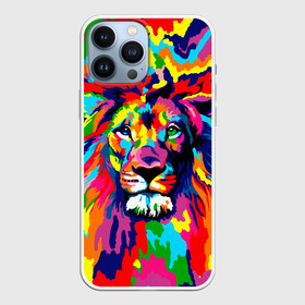 Чехол для iPhone 13 Pro Max с принтом Лев Artistic Art в Новосибирске,  |  | king | lion | neon | африка | голова | граффити | грива | дикий | животные | зверь | зодиак | картина | король | краски | красочный | лев | львенок | львиное | львица | неон | неоновые | радуга | радужный | рисунок