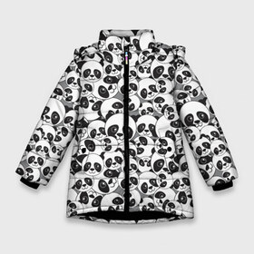 Зимняя куртка для девочек 3D с принтом ПАНДОЧКИ в Новосибирске, ткань верха — 100% полиэстер; подклад — 100% полиэстер, утеплитель — 100% полиэстер. | длина ниже бедра, удлиненная спинка, воротник стойка и отстегивающийся капюшон. Есть боковые карманы с листочкой на кнопках, утяжки по низу изделия и внутренний карман на молнии. 

Предусмотрены светоотражающий принт на спинке, радужный светоотражающий элемент на пуллере молнии и на резинке для утяжки. | девушкам | детская | детям | женская | животные | медведи | медведь | медвежата | медвежатки | милота | милый | мишка | мишки | панда | пандочки | панды | паттерн