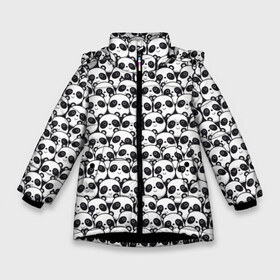 Зимняя куртка для девочек 3D с принтом ПАНДЫ в Новосибирске, ткань верха — 100% полиэстер; подклад — 100% полиэстер, утеплитель — 100% полиэстер. | длина ниже бедра, удлиненная спинка, воротник стойка и отстегивающийся капюшон. Есть боковые карманы с листочкой на кнопках, утяжки по низу изделия и внутренний карман на молнии. 

Предусмотрены светоотражающий принт на спинке, радужный светоотражающий элемент на пуллере молнии и на резинке для утяжки. | Тематика изображения на принте: девушкам | детская | детям | женская | животные | медведи | медведь | медвежата | медвежатки | милота | милый | мишка | мишки | панда | пандочки | панды | паттерн