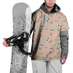Накидка на куртку 3D с принтом ЗАЙКИ в Новосибирске, 100% полиэстер |  | Тематика изображения на принте: девушкам | детская | детям | женская | животные | зайка | зайки | заяц | кролик | милота | милый | паттерн