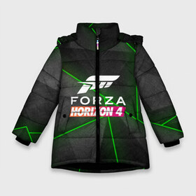 Зимняя куртка для девочек 3D с принтом Forza Horizon 4 Hi-tech в Новосибирске, ткань верха — 100% полиэстер; подклад — 100% полиэстер, утеплитель — 100% полиэстер. | длина ниже бедра, удлиненная спинка, воротник стойка и отстегивающийся капюшон. Есть боковые карманы с листочкой на кнопках, утяжки по низу изделия и внутренний карман на молнии. 

Предусмотрены светоотражающий принт на спинке, радужный светоотражающий элемент на пуллере молнии и на резинке для утяжки. | 4 | forza | gamer | games | horizon | racing | ultimate | гонки | форза