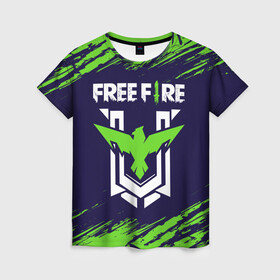 Женская футболка 3D с принтом FREE FIRE / ФРИ ФАЕР в Новосибирске, 100% полиэфир ( синтетическое хлопкоподобное полотно) | прямой крой, круглый вырез горловины, длина до линии бедер | afth | ahb | ahbafth | fire | fps | free | freefire | garena | logo | master | mobile | online | акуу | акууашку | ашку | гарена | игра | игры | лого | логотип | логотипы | мастер | мобильная | нож | онлайн | символ | символы | фаер | фире | фпс 