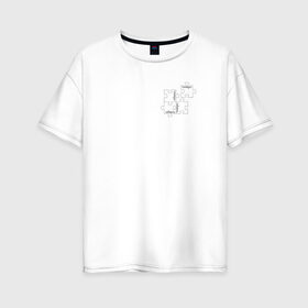 Женская футболка хлопок Oversize с принтом Соберись в Новосибирске, 100% хлопок | свободный крой, круглый ворот, спущенный рукав, длина до линии бедер
 | mood | игра | настроение | пазл | подростки