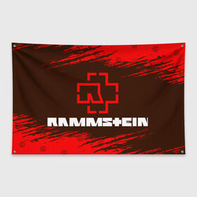 Флаг-баннер с принтом RAMMSTEIN / РАМШТАЙН в Новосибирске, 100% полиэстер | размер 67 х 109 см, плотность ткани — 95 г/м2; по краям флага есть четыре люверса для крепления | hfvinfqy | lindeman | lindemann | logo | metal | music | rammstein | ramstein | rock | til | till | группа | концерт | концерты | кфььыеушт | линдеман | линдеманн | лого | логотип | логотипы | метал | музыка | раммштайн | рамштайн | рок | символ