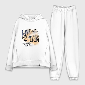 Женский костюм хлопок Oversize с принтом LADY LION в Новосибирске,  |  | lion | в августе | знаки зодиака | лев | лев по гороскопу | львица | подарить львице