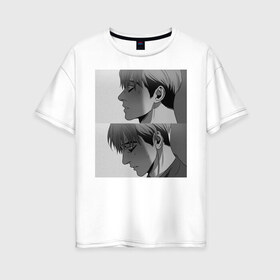 Женская футболка хлопок Oversize с принтом Oh Sangwoo в Новосибирске, 100% хлопок | свободный крой, круглый ворот, спущенный рукав, длина до линии бедер
 | killing stalking | ks | manga | oh sangwoo | sangwoo | манга | манхва | о сану | сану