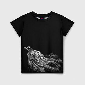 Детская футболка 3D с принтом berserk в Новосибирске, 100% гипоаллергенный полиэфир | прямой крой, круглый вырез горловины, длина до линии бедер, чуть спущенное плечо, ткань немного тянется | Тематика изображения на принте: berserk | аниме | берсерк | гатс | манга | черный мечник