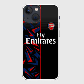 Чехол для iPhone 13 mini с принтом ARSENAL UNIFORM 2020 в Новосибирске,  |  | arsenal | arsenal uniform | aubameyang | champions league | england | fc | football club | sport | англия | арсенал | лига чемпионов | лондон | обамеянг | премьер лига | спортивные | униформа | фирменые цвета | фк | футбольный клуб